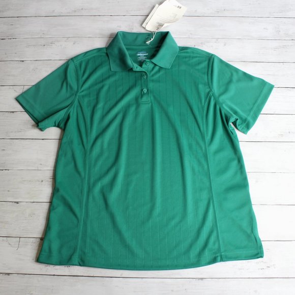 E Performance Women's Golf Polo Size L Green Knit Moisture Wick - Picture 2 of 5